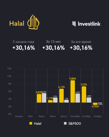 Результаты стратегии Smart Halal за ноябрь и с начала года
